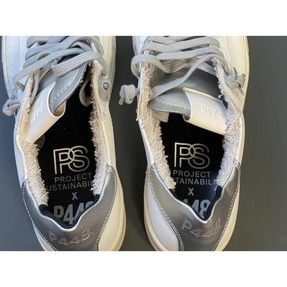 P448 Shoes Womens Size 39 Thea Vegan Apple Sustainability Low Top Leather Italy - Picture 8 of 11